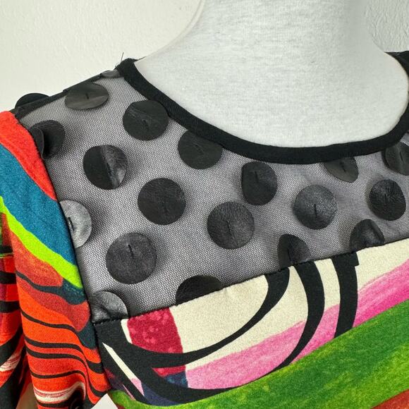 Uncle Frank | Tonya Orange Artistic Print Mini Shift Dress - Picture 9 of 11